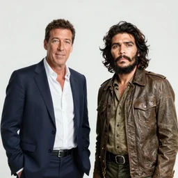 Adam Sandler as fidel castro and David Spade as che guevara both standing, David Spade, Adam Sandler, cuban revolution, oil on canvas by Edward Robert Hughes, digital art, trending on artsation, octane render