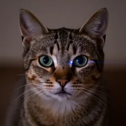 Cat with laser eyes