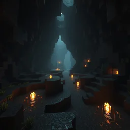 found footage recording of nether map from minecraft, dark, extremely high detail, 8 k, volumetric lightning, unreal engine, photorealism, hyperrealism