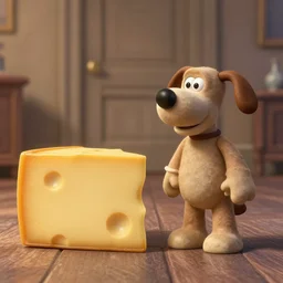 Wallace discovers that Gromit is made of cheese
