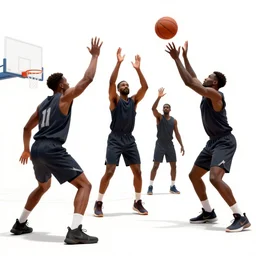 politicians in black handing playing basketball at night, inspired by mark ryden, concept art, digital art