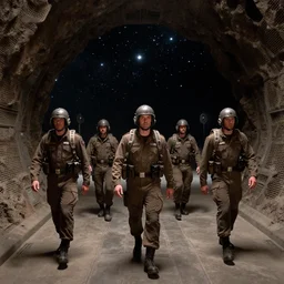 soldiers going through the stargate from the tv show stargate sg 1