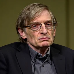 tired stephen hawking with dust on his face, realistic, 8 k, extremely detailed, cgi, trending on artstation, hyper - realistic render, by greg rutkowski