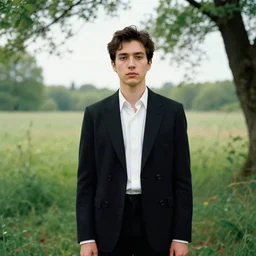 a portrait of a character in a scenic environment by Patrick Demarchelier
