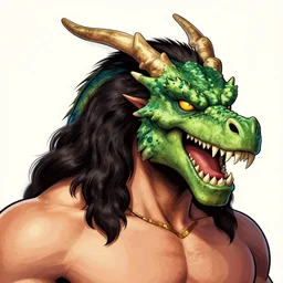 Dragon with the head of Macho Man Randy Savage, by Jeff Easley. Trending on Artstation