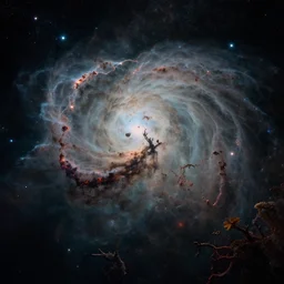 a beautiful digital artwork of a nebula underwater, reef, stars, void, high quality, washed out colors, cosmic horror, volumetric shadows, haze, master level composition