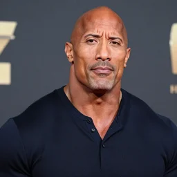 Dwayne Johnson raising an eyebrow