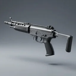minimalist submachine gun, studio lighting, octane render, photorealistic, highly detailed, intricate detail, trending on artstation