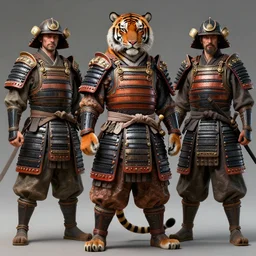 a detailed full-body photo of anthropomorph tiger wearing heavy samurai armor, ultra detailed,  by Tomasz Alen Kopera and Peter Mohrbacher and Tony Sart
