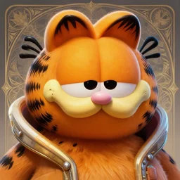garfield ultra realistic illustration, closeup headshot portrait, hacknaut cyberpunk, sci - fi, fantasy, intricate, elegant, highly detailed, digital painting, artstation, concept art, smooth, sharp focus, 8 k, illustration, art by artgerm and greg rutkowski and alphonse mucha