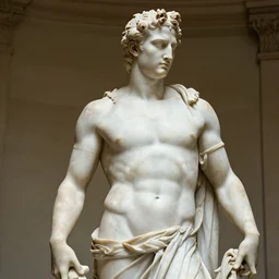 henry cavill as a greek marble statue