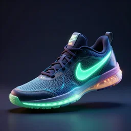 nike mags, glow, neon, centered, designed by sawoozer, ultra detailed, artstation, akitipe studios, octane render 8 k, vray render 4 k, realistic
