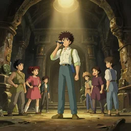Animation key shot cell shaded of ancient underground dungeon, studio Ghibli, Pixar and Disney animation, sharp, Rendered in Unreal Engine 5, Bloom, dramatic lighting, anime key art by Greg Rutkowski and ilya kuvshinov and Cushart Krentz and Gilleard James