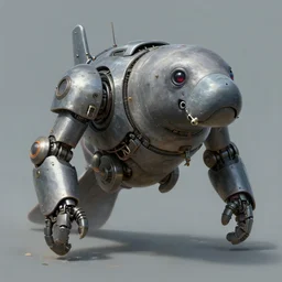 manatee mech, machine, greg rutkowski, digital painting