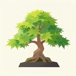 bonsai maple tree but minimalistic concept art by frank stella gilleard james, whalen tom, colorful, soft light, trending on artstation, minimalism