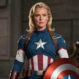 Leslie Nielsen as captain america