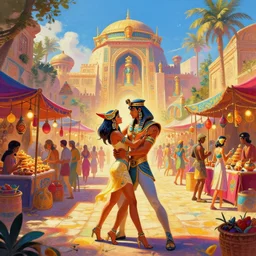 vibrant multicolor wonderland bazaar zouk old egypt epic fantasy painting photoshop sharpen that looks like it is from borderlands and by feng zhu and loish and laurie greasley, victo ngai, andreas rocha, john harris