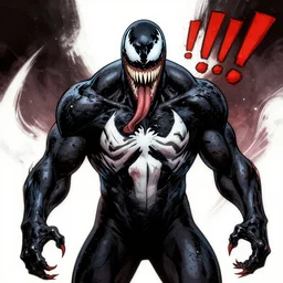 ( ( ( ( steve buscemi ) ) ) ) ) is [!! venom!! ], digital art, comic book, by todd mcfarlane, by moebius