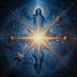 future disciples of frozen symmetrical world, Pythagoras, sinner cataclysm, dynamic lighting, deus ex machina, primeval duality, cinematic, establishing shot, extremely high detail, photo realistic, cinematic lighting, oil painting, intricate line drawings