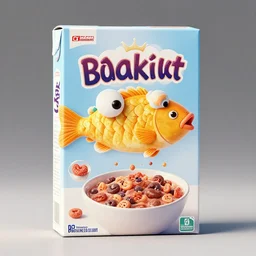 fishy fish fashion trend. people wearing fish. breakfast cereal box