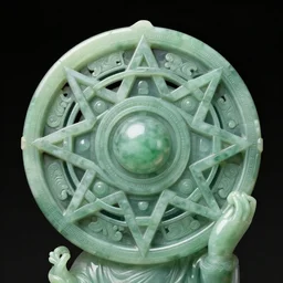 no figure, ultra realistic illustration, a jade statue of sacred geometry, intricate, elegant, highly detailed, digital painting, artstation, concept art, smooth, sharp focus, illustration, art by artgerm and greg rutkowski and alphonse mucha