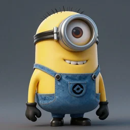 detailed biological anatomy of a minion