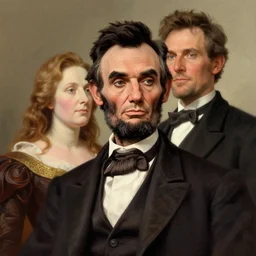 depiction of president lincoln, illustration by mandy jurgens and william adolphe bouguereau, artgerm, 4 k, digital art, surreal, highly detailed, artstation, digital painting, concept art, smooth, sharp focus, illustration by mandy jurgens and william adolphe bouguereau