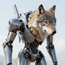 closeup wolf, machine, horizon zero dawn, horizon forbidden west, android, robot, mechanical parts, editorial photography, realistic bokeh and depth of field, award winning, establishing shot