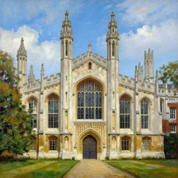 a vibrant painting of king's college chapel in cambridge by william turner, detailed, art, 1 8 2 4, british museum, colorful, beautiful