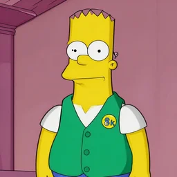 portrait photo still of real life apu nahasapeemapetilon, from the simpsons, wearing a green quik - e mart vest, 8 k, 8 5 mm f 1. 8