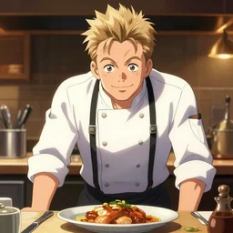 picture of Gordon Ramsey in food wars anime