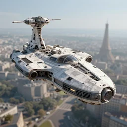 odysseus spaceship above bordeaux, octane render, unreal engine artstation trending