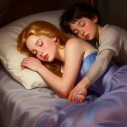 depiction of lindsay lohan girl as sleeping beauty, illustration by ruan jia and mandy jurgens and william - adolphe bouguereau, artgerm, 4 k, digital art, surreal, space dandy style, highly detailed, godsend, artstation, digital painting, concept art, smooth, sharp focus, illustration by ruan jia and mandy jurgens and william - adolphe bouguereau