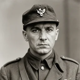 portrait of rorschach, ww1 photo, grainy, high detail, high resolution,