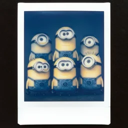 minions in old photo 1 9 0 0 s, cyanotype, polaroid effect!!