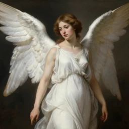 an elegant female angel, realistic painting, classical painting, high definition, digital art, matte painting, very detailed, realistic