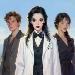 still film, elegant mysterious gracious undead doctor strange in the corpse bride if made by krenz cushart and wenjun lin, portrait, illustration, rim light, top light, summer clear blue sky, perfectly shaded, soft painting, epic, intricate, art