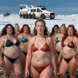 mark zuckerberg on steroids chased on north pole by army of fat women in bikinis