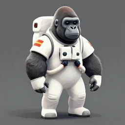 man astronautgorilla, digital art