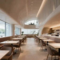 interior of a restaurant designed by zaha hadid, architecture, interior design, photography