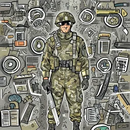 a WW3 soldier drawn by Shadbase