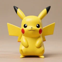 a wooden Pikachu