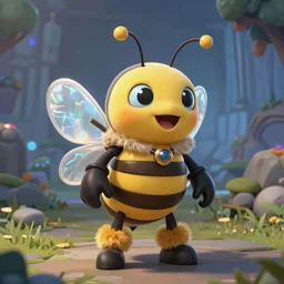 legue of legend character 'Sejuani', but in a bee skin, 3d graphics, octane rendered