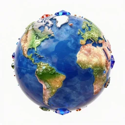 all shiny colorful crystals of the planet together. beautiful polished shiny 8 k 3 d gigapixel render. unreal engine. 1 0 0 0 0 colorful beautifully cutted gems