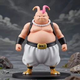 an anime nendoroid of majin buu, detailed product photo