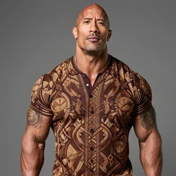 Dwayne Johnson wearing batik