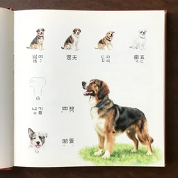 page from a textbook about teaching dogs sign language