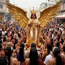 10,100 wemon worshipping the dragon angel pimp, holy ceremony, heavens gate, low quality photo, crowd, flikr