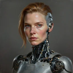 A beautiful detailed portrait painting of Dolores Abernathy, westworld, robot revolution, apocalypse, highly detailed, digital painting, artstation, cgscoiety, cinematic, intricate, smooth, sharp focus, illustration, Unreal Engine 5, concept art, 8K, art by Mark Robert Taylor.
