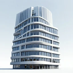 postmodern building designed by helmut jahn,digital art